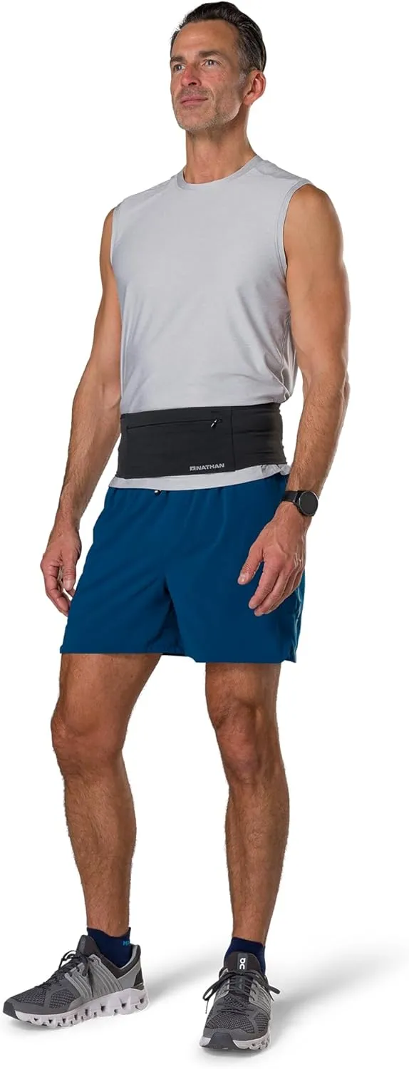Nathan Zipster Max Running Belt, Running Belts for Women and Men, Bounce-Free Waist Pack with Extra Large Zipper Pocket, Smartphone Storage, Walking, Gym, Hiking