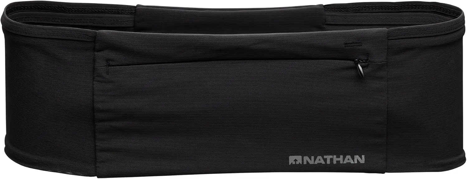 Nathan Zipster Max Running Belt, Running Belts for Women and Men, Bounce-Free Waist Pack with Extra Large Zipper Pocket, Smartphone Storage, Walking, Gym, Hiking