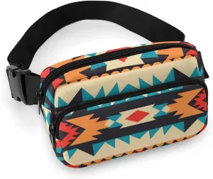 Native American Waist Bag Fashion Fanny Bag with Adjustable Strap for Outdoor Workout Cycling Unisex