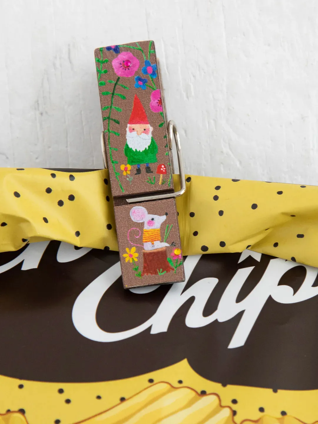 Natural Life Happy Clips-Gnome Sweet Gnome, Set of 4