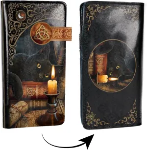 Nemesis Now Embossed Purse, Gothic Wallet, 18.5cm - Lisa Parker Cat