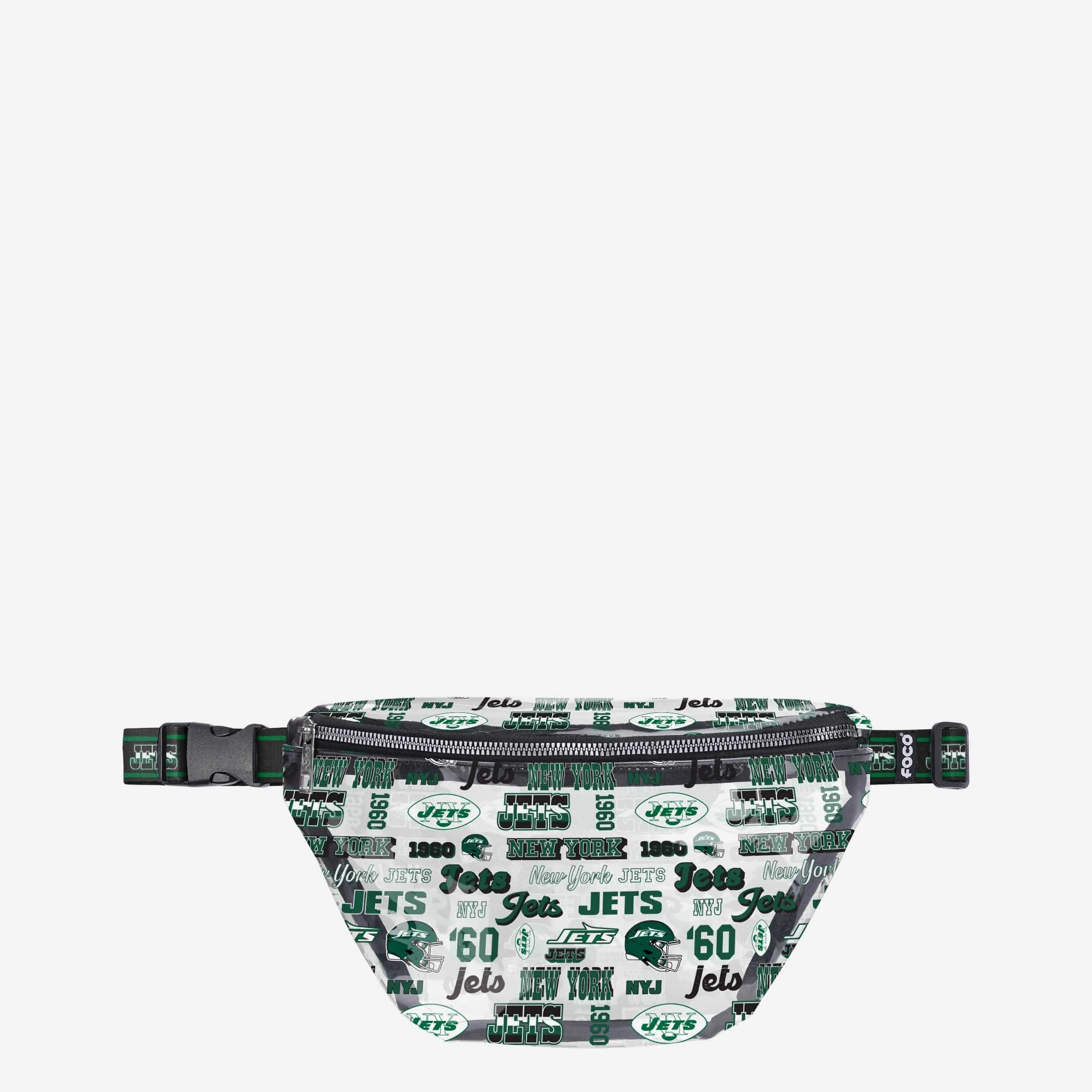 New York Jets Repeat Retro Print Clear Fanny Pack