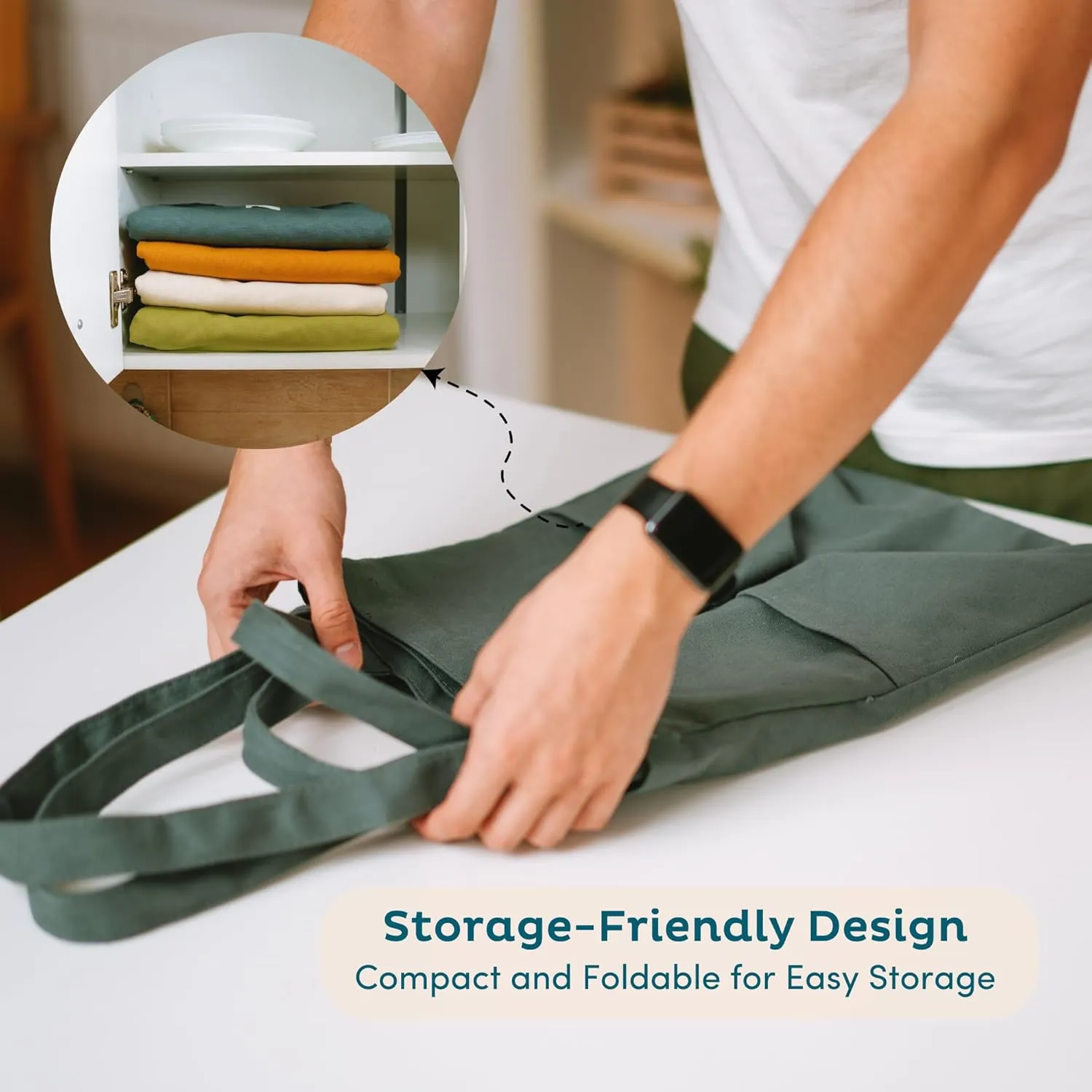 Nook Theory 3 Pcs Reusable Grocery Bags - Heavy Duty Canvas Bags, Large Reusable Shopping Bag, Picnic, 100% Cotton (Sage)