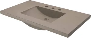 NSVNT36-E 36" Palomar Vanity Top with Integral Bathroom Sink in Earth, NativeStone