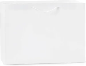 NWP Heavy Weight White Kraft Gift Bags - Vogue Size - 16in. X 6in. X 12in. - 10 Pack