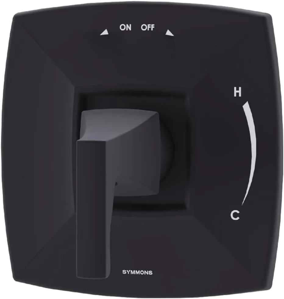 Oak Wall Mounted Single Handle Shower Valve Trim in Matte Black (Valve Not Included) - 5690MBTRM