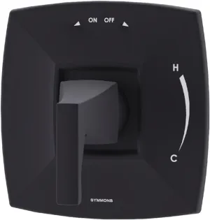 Oak Wall Mounted Single Handle Shower Valve Trim in Matte Black (Valve Not Included) - 5690MBTRM