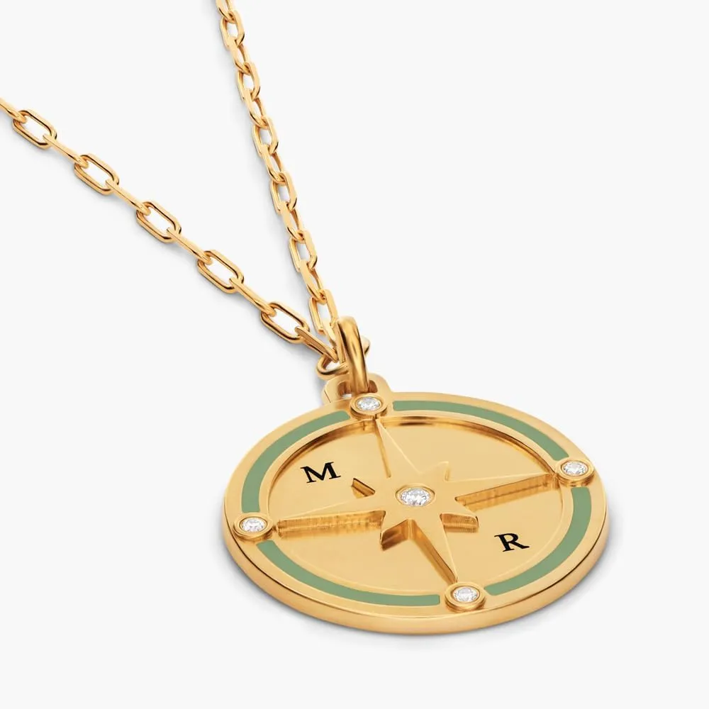 Oak&Luna - Personalized Engraved Necklace with Diamond Option