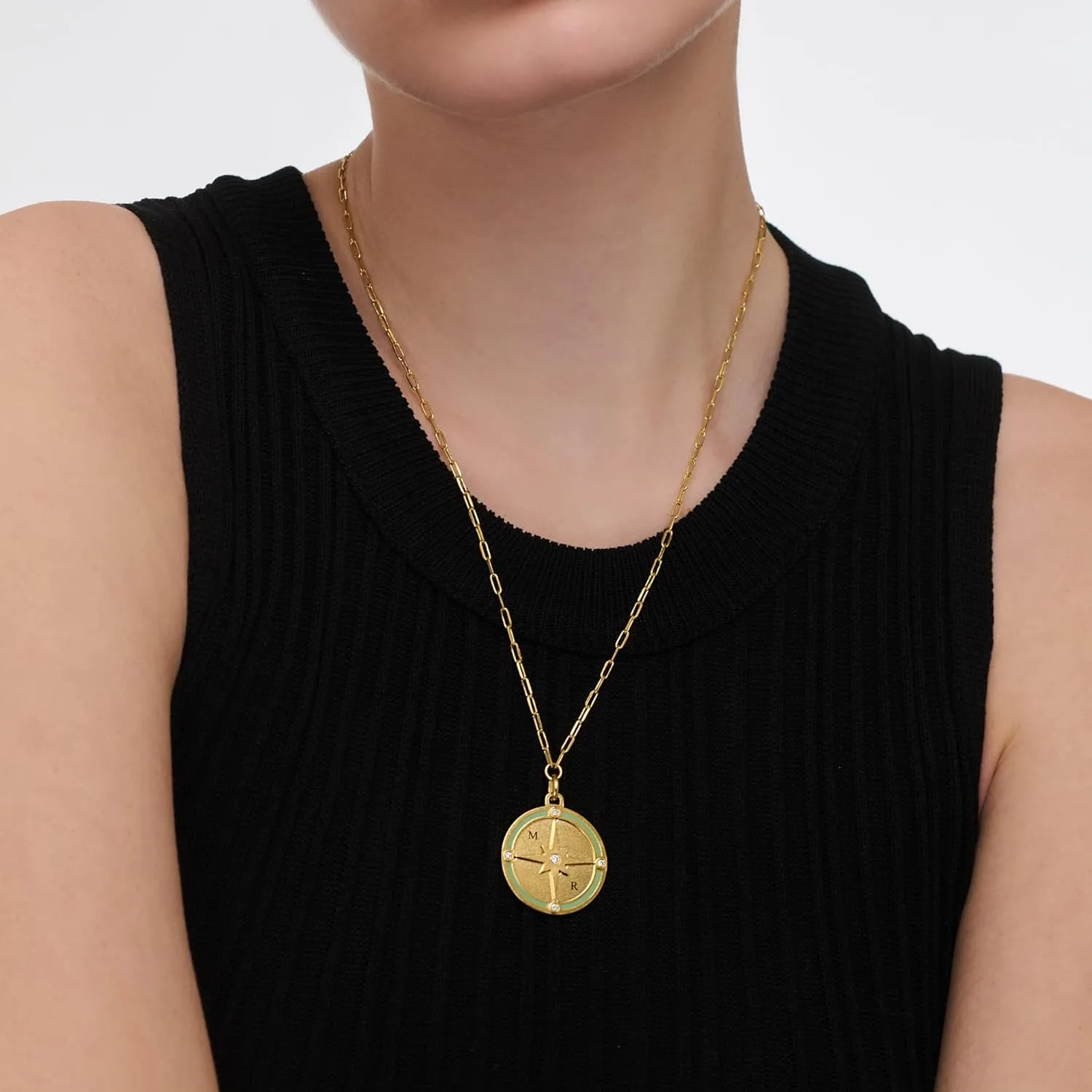 Oak&Luna - Personalized Engraved Necklace with Diamond Option