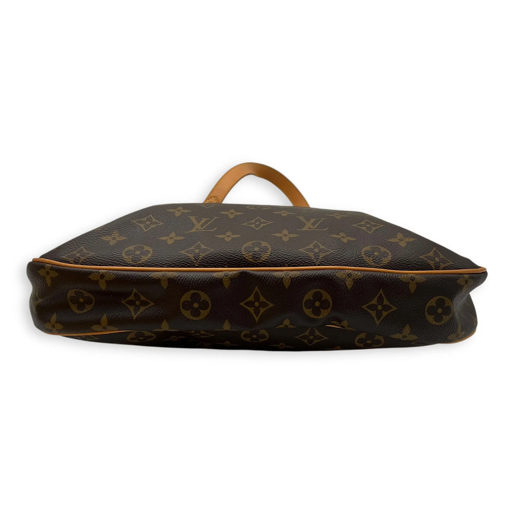 Odeon GM Brown Top Handle Bag in Monogram Coated Canvas, Gold hardware