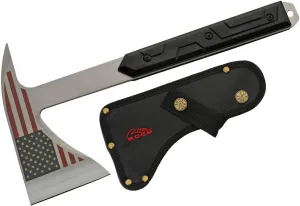 Old Glory Stainless Steel Blade Black Wood Handle 12 inch EDC Axe