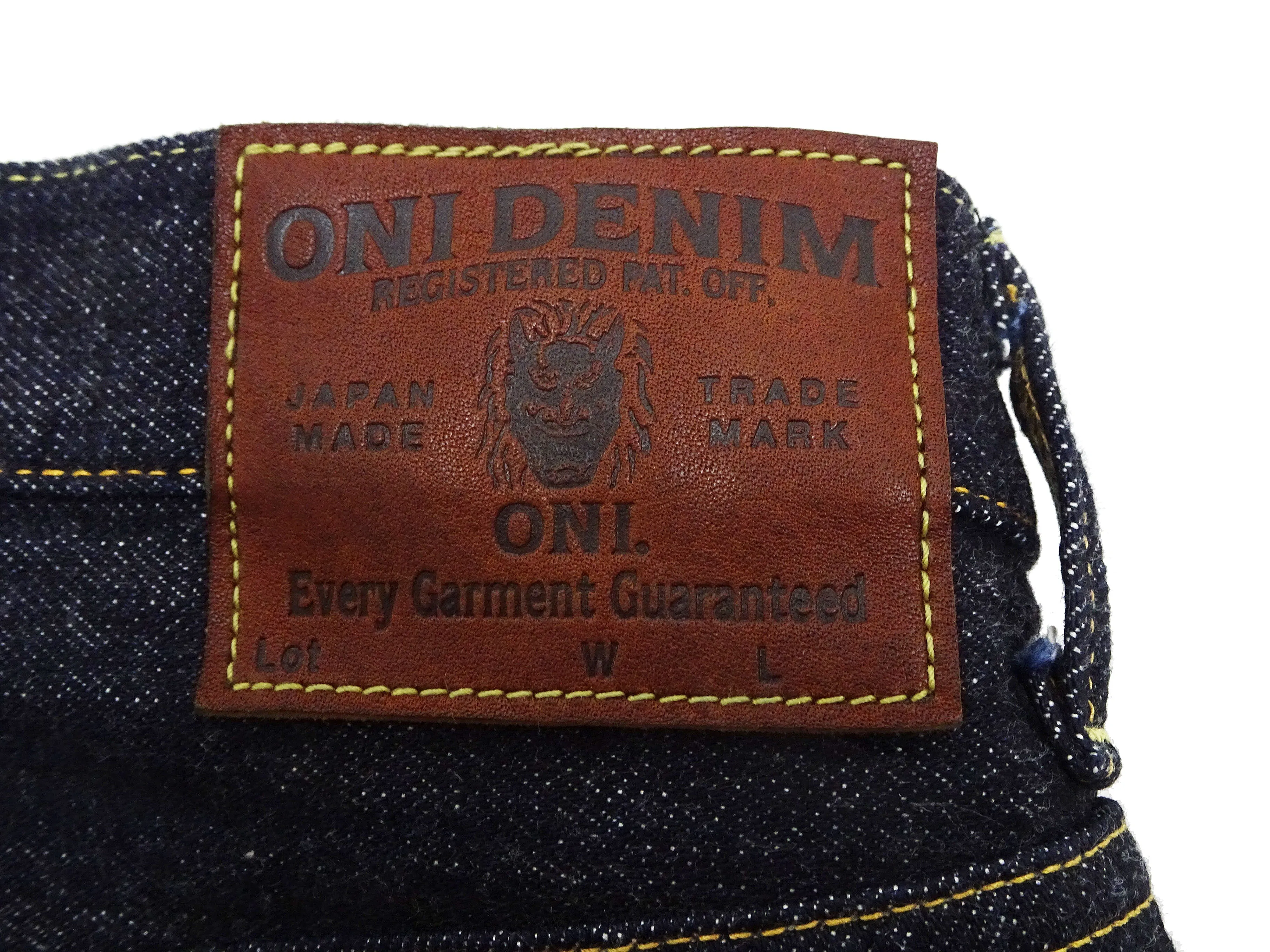 ONI Denim Relaxed Straight Jeans 200 Men's Button-Fly High-Rise 15oz. Low-Tension Selvedge Denim Indigo Jean Pants ONI-200