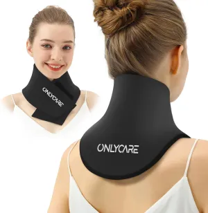 ONLYCARE Neck Ice Pack Wrap Gel - Upgraded Ice Packs for Neck Reusable, Hot and Cold Compress, FSA or HSA Eligible, Relief of Pain, Swelling, Sprains, Office Pressure