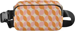 Orange Modern Pattern Fanny Pack Crossbody Bag for Men Women Belt Bag Bum Bag with Adjustable Strap, Fashion Waist Packs for Travel Running Workout