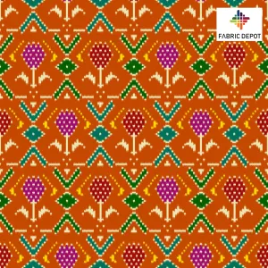 Orange Tree Patola Print