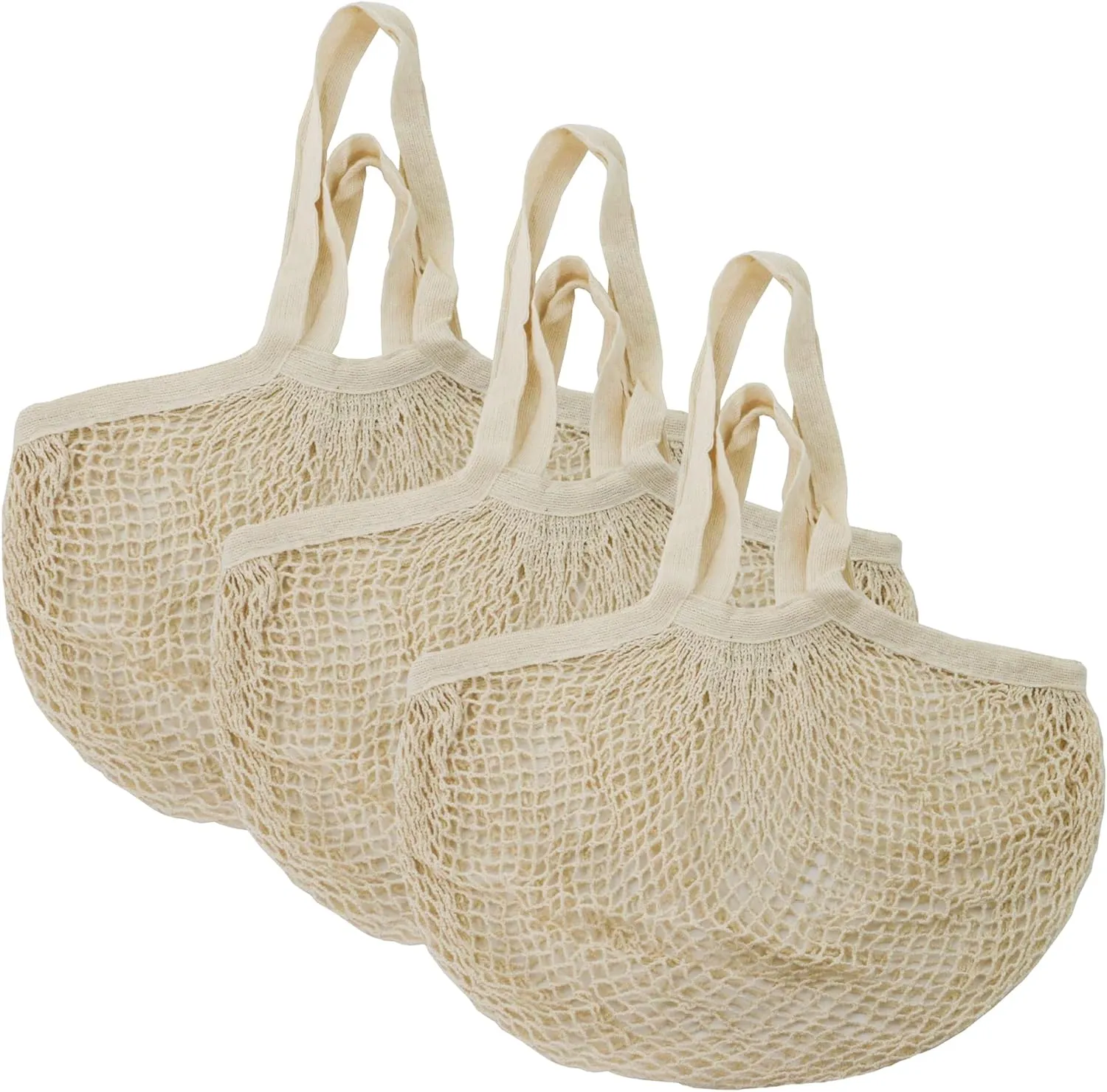 Organic Cotton Heavy Duty Double Handle String Bag