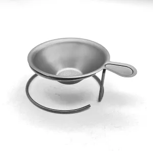 Outdoor Portable Camping Tea Filter with Handle and Tea Holder