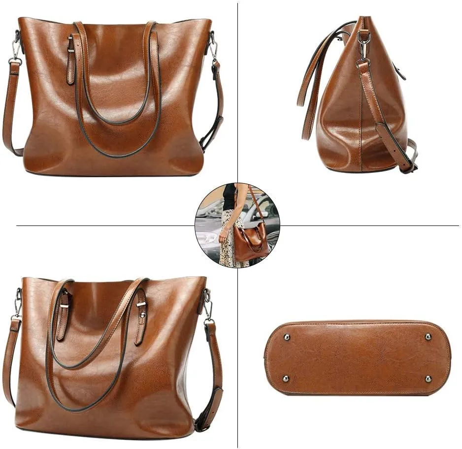 Pahajim Womens Leather Purses and Handbags Top Handle Satchel Bags Tote Bags Tote Purses for Women
