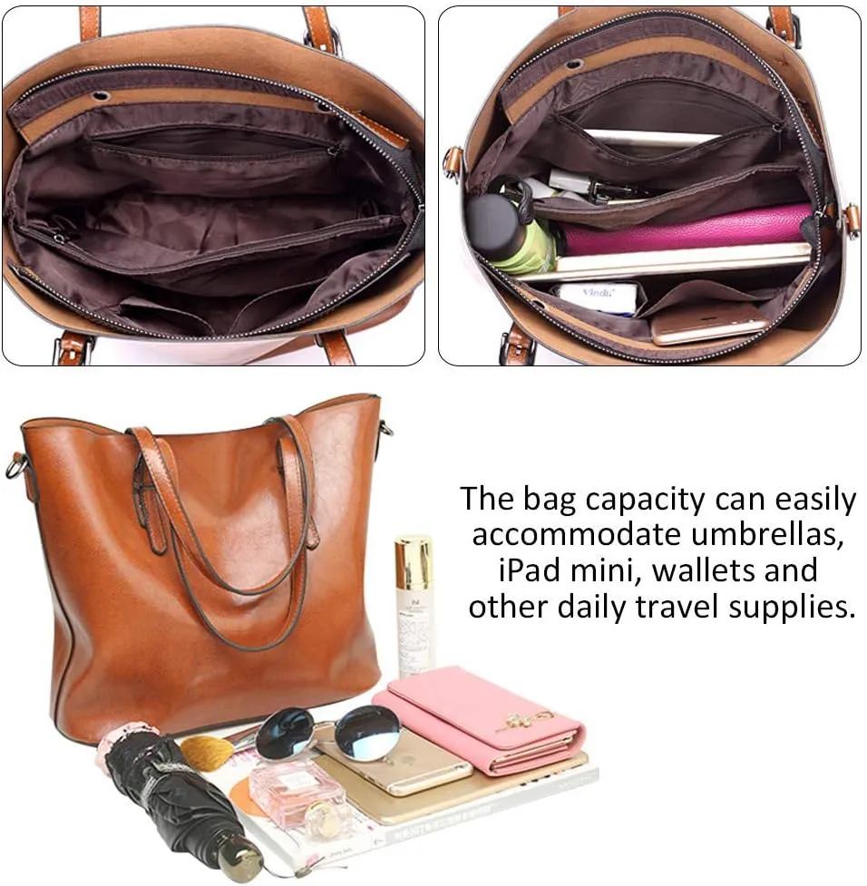 Pahajim Womens Leather Purses and Handbags Top Handle Satchel Bags Tote Bags Tote Purses for Women