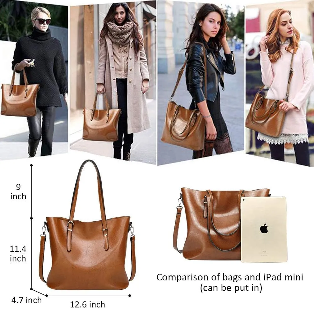 Pahajim Womens Leather Purses and Handbags Top Handle Satchel Bags Tote Bags Tote Purses for Women