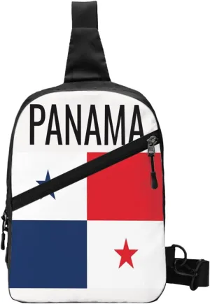 Panama Flag Portable Crossbody Bag Foldable Sling Bags Sports Gym Chest Daypack Reusable Shoulder Backpack Casual Diagonally Rucksack Fanny Packs