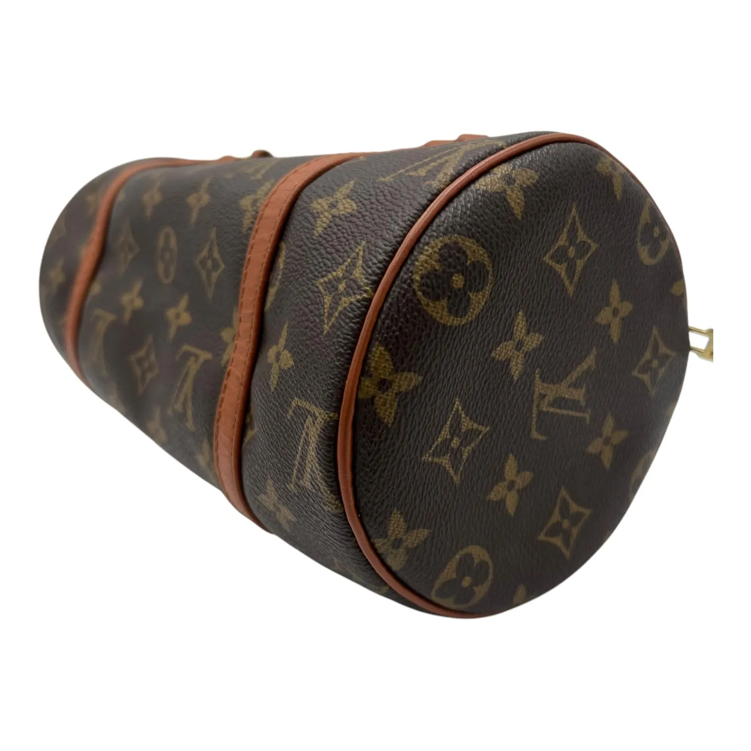 Papillon Top Handle Bag 26 Brown in Monogram Coated Canvas, Gold hardware
