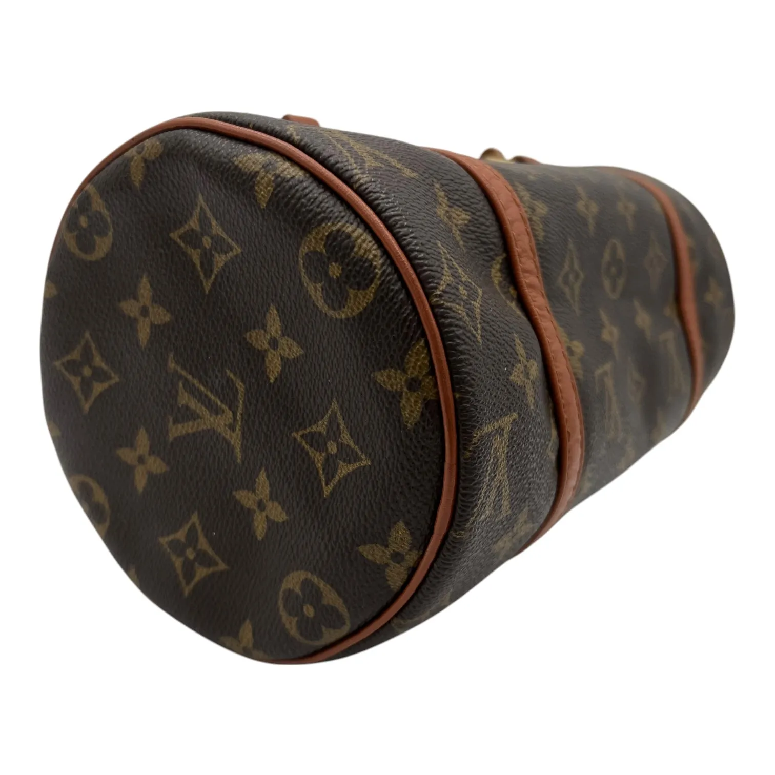 Papillon Top Handle Bag 26 Brown in Monogram Coated Canvas, Gold hardware