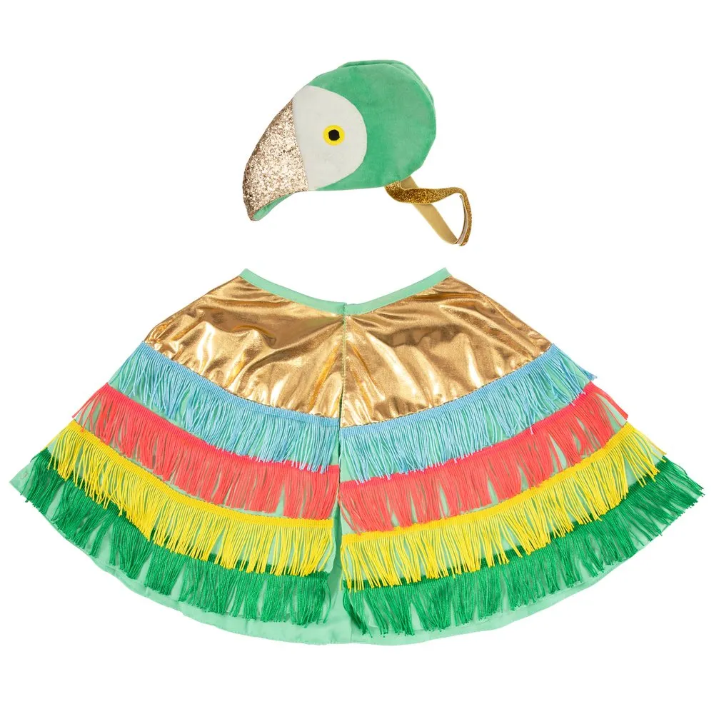 Parrot Fringed Cape Dress Up, 3-6 Years