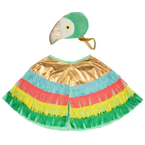 Parrot Fringed Cape Dress Up, 3-6 Years