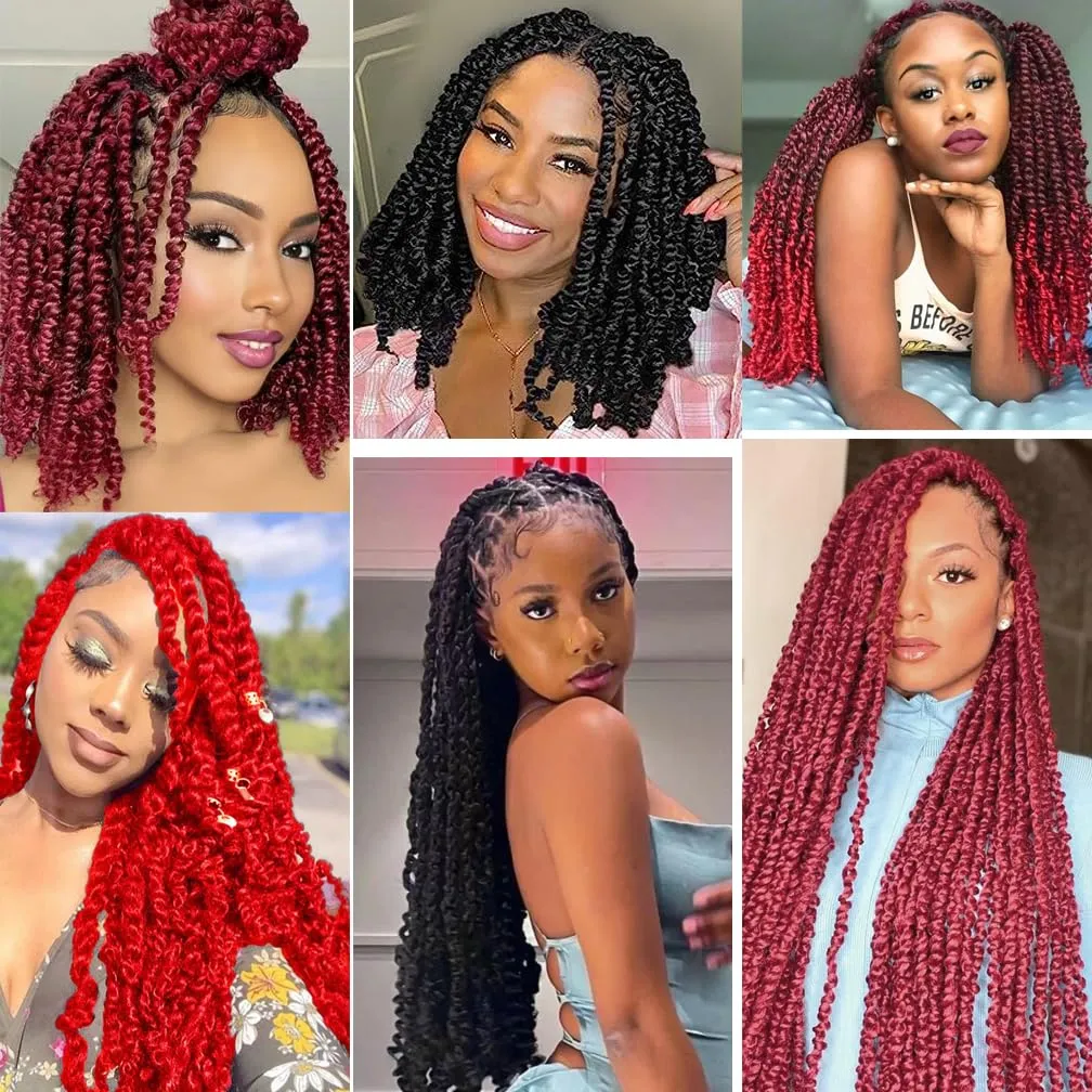 Passion Twist Hair Extensions Black to White Curly Crochet Hair 12 Inch Short Curly Braiding Hair 3 Packs Ombre Crochet Braids with Curls for Black Women(12",1B60)