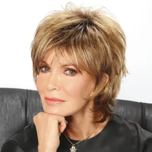 Paula Young Calla Wig by STYLE by Jaclyn Smith Modern Shag Wig with Flirty Bangs and Tousled Waves/Blended and Rooted Shades