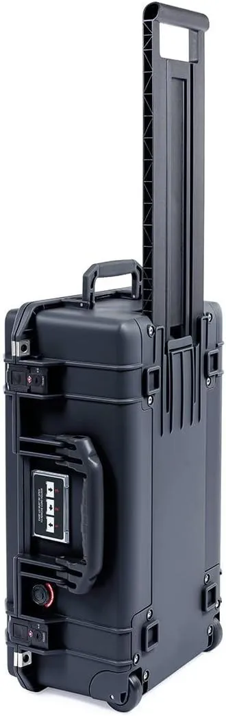 Pelican Color Case,Black 1535 Air case with TSA Locking latches. Comes empty with wheels.