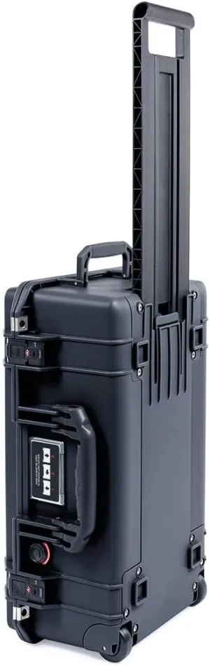 Pelican Color Case,Black 1535 Air case with TSA Locking latches. Comes empty with wheels.