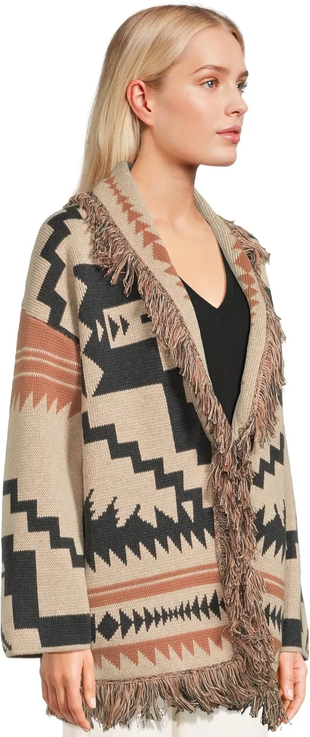 PENDLETON Women's Graphic Fringe Cardigan