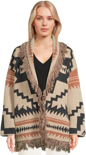 PENDLETON Women's Graphic Fringe Cardigan