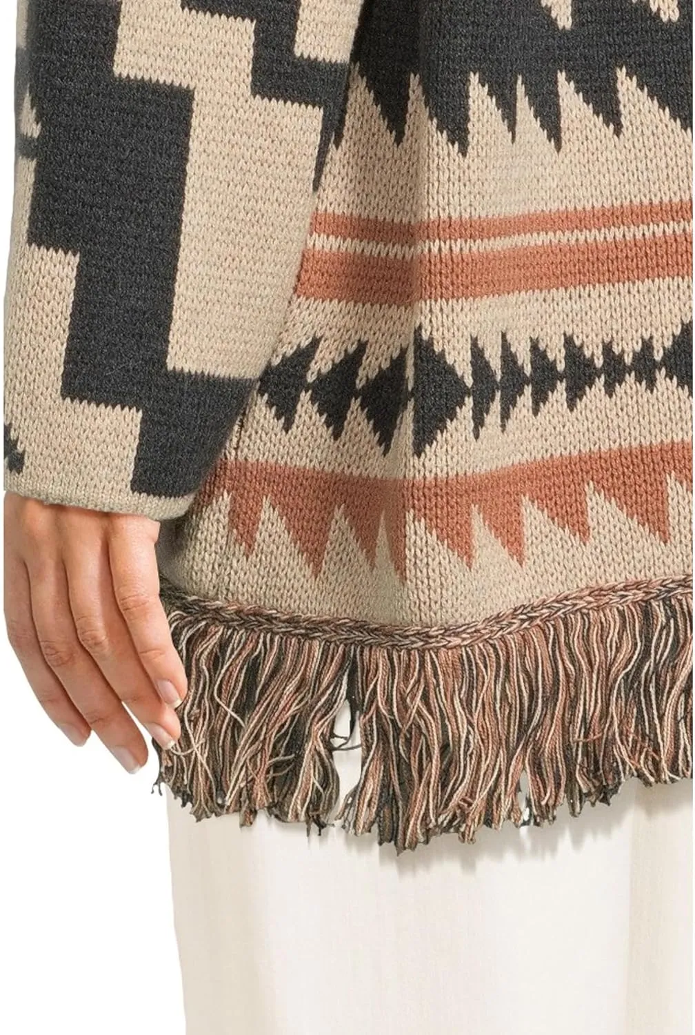PENDLETON Women's Graphic Fringe Cardigan