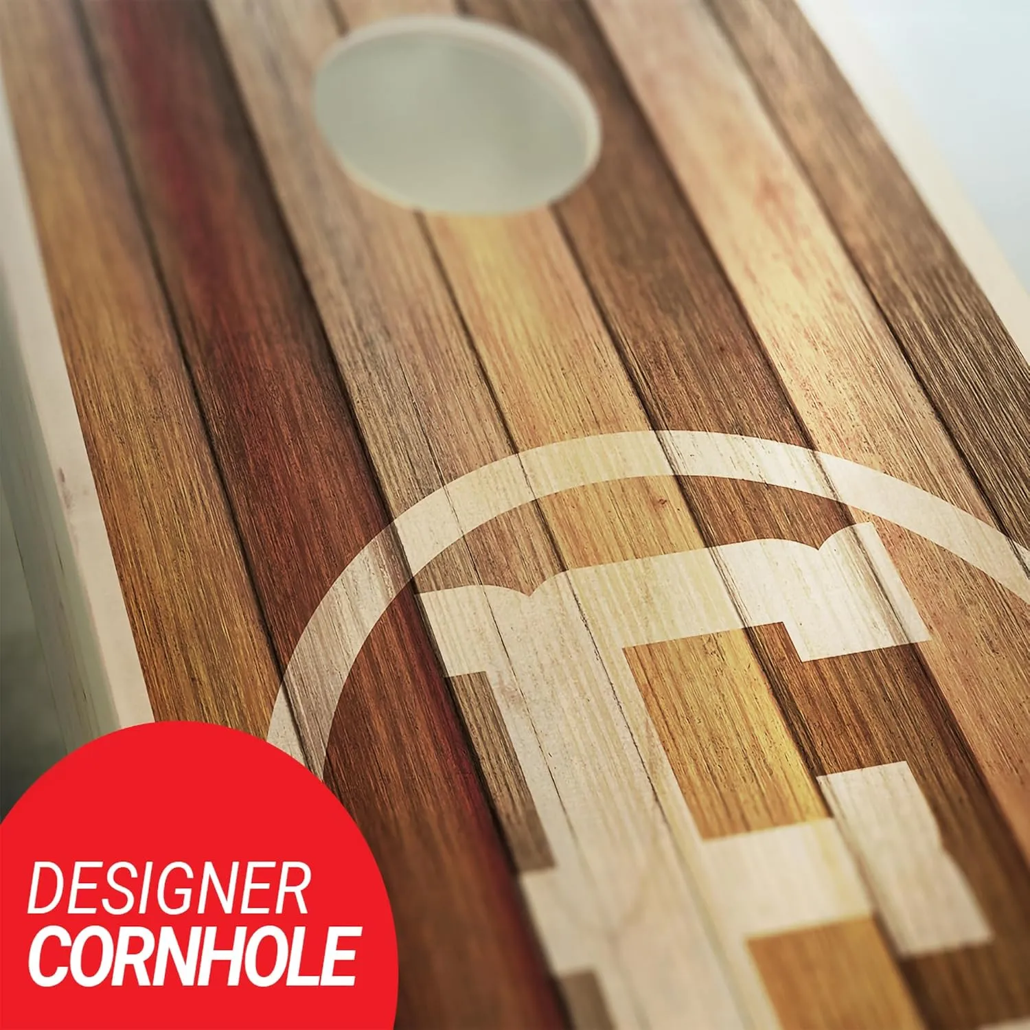 Personalized Barnwood Monogram Cornhole Boards - Includes 2 Boards and 8 Bags with Your Personalization