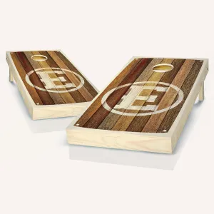 Personalized Barnwood Monogram Cornhole Boards - Includes 2 Boards and 8 Bags with Your Personalization