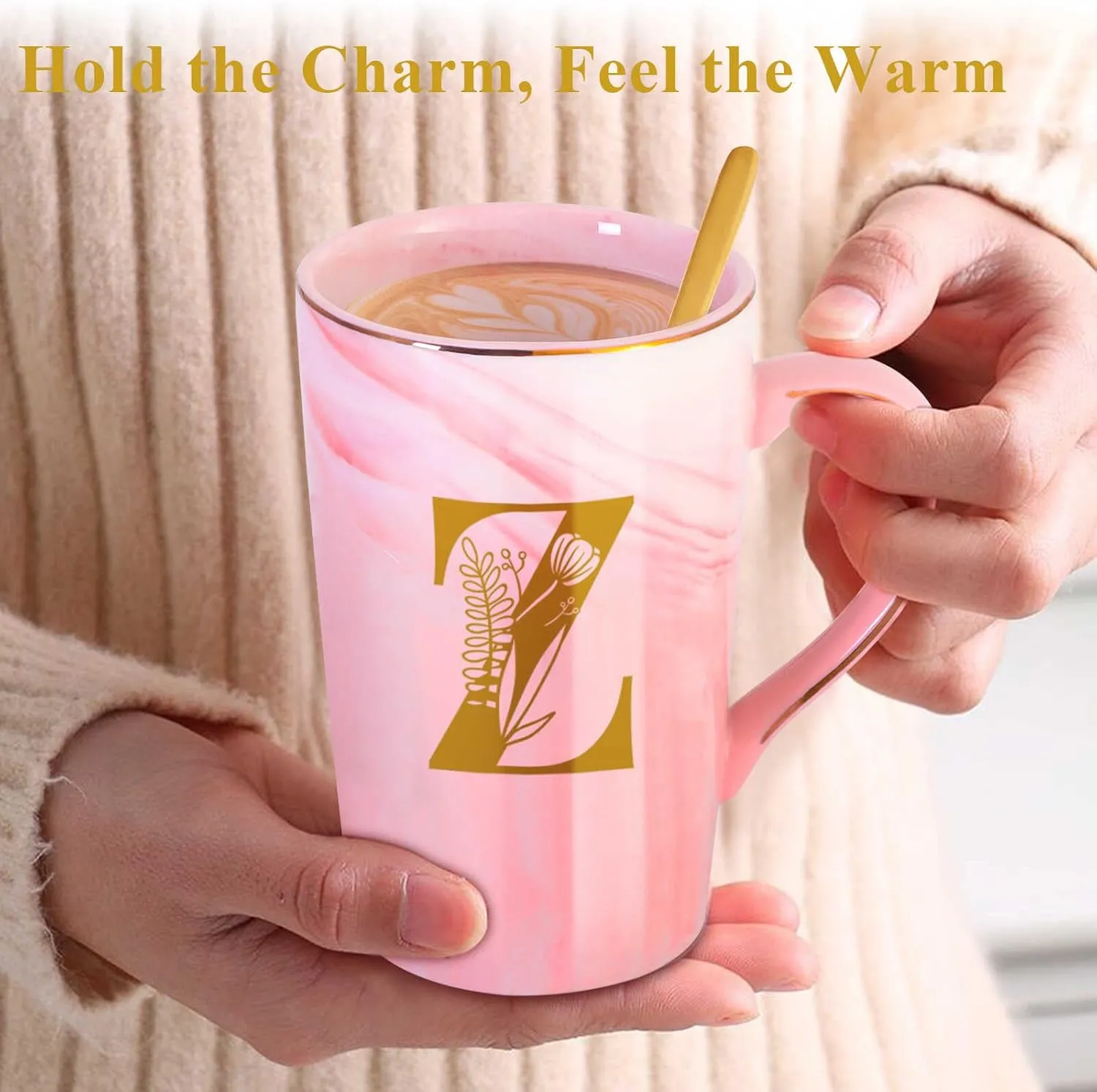 Personalized Ceramic Coffee Mug with Lid Tea Cup Women Men Teacher Gifts Female Male Preschool Kindergarten Pre K Prek Middle High School First Year 1st 2nd 3rd 4th 5th Grade,Z