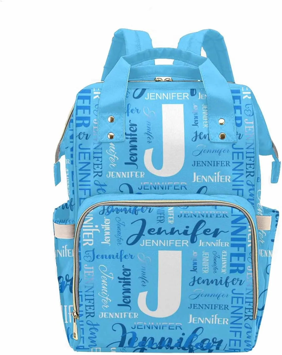 Personalized Diaper Bag Customized Monogram Purple Waterproof Nursing Bags Custom Mommy Daypack with Name for Travel Outside Daily Use