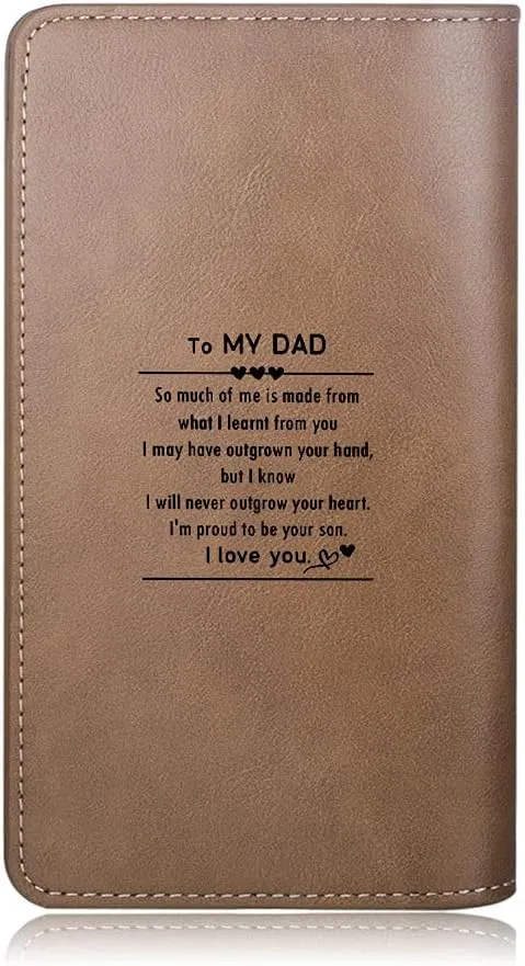 Personalized Engraved Wallet, Custom Photo Wallets for Men, Engraved Customized Leather Wallet for Men, Dad, Son, BF