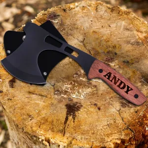Personalized Engraved Wood Hand Axe - Engraved Monogrammed Tomahawk Hatchet - Fathers Day Valentines Birthday Gift for Him