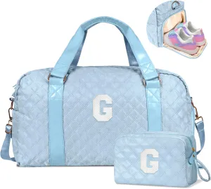 Personalized Gifts for Girls 8-18 Age, Initial Travel Duffel Bag, Gym Bag, Gift for Kids, Monogram Overnight Bag, Niece Gifts Mother In Law Gifts Birthday Gifts, Graduation Gifts