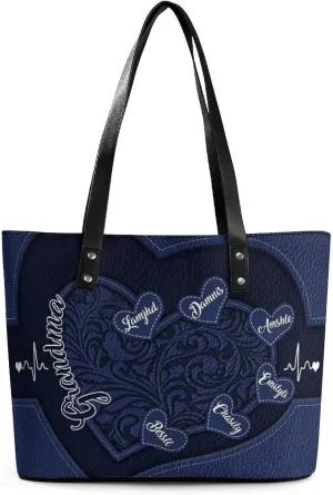 Personalized Grandma's Little Sweethearts Single Shoulder Bag Custom 1-15 Name Loving Gift For Grandma Mom Xmas