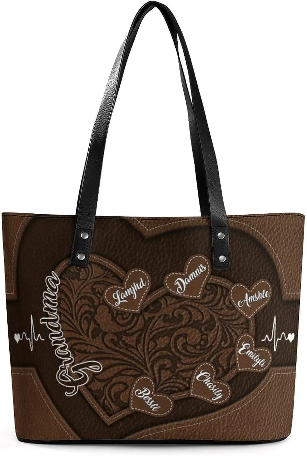 Personalized Grandma's Little Sweethearts Single Shoulder Bag Custom 1-15 Name Loving Gift For Grandma Mom Xmas