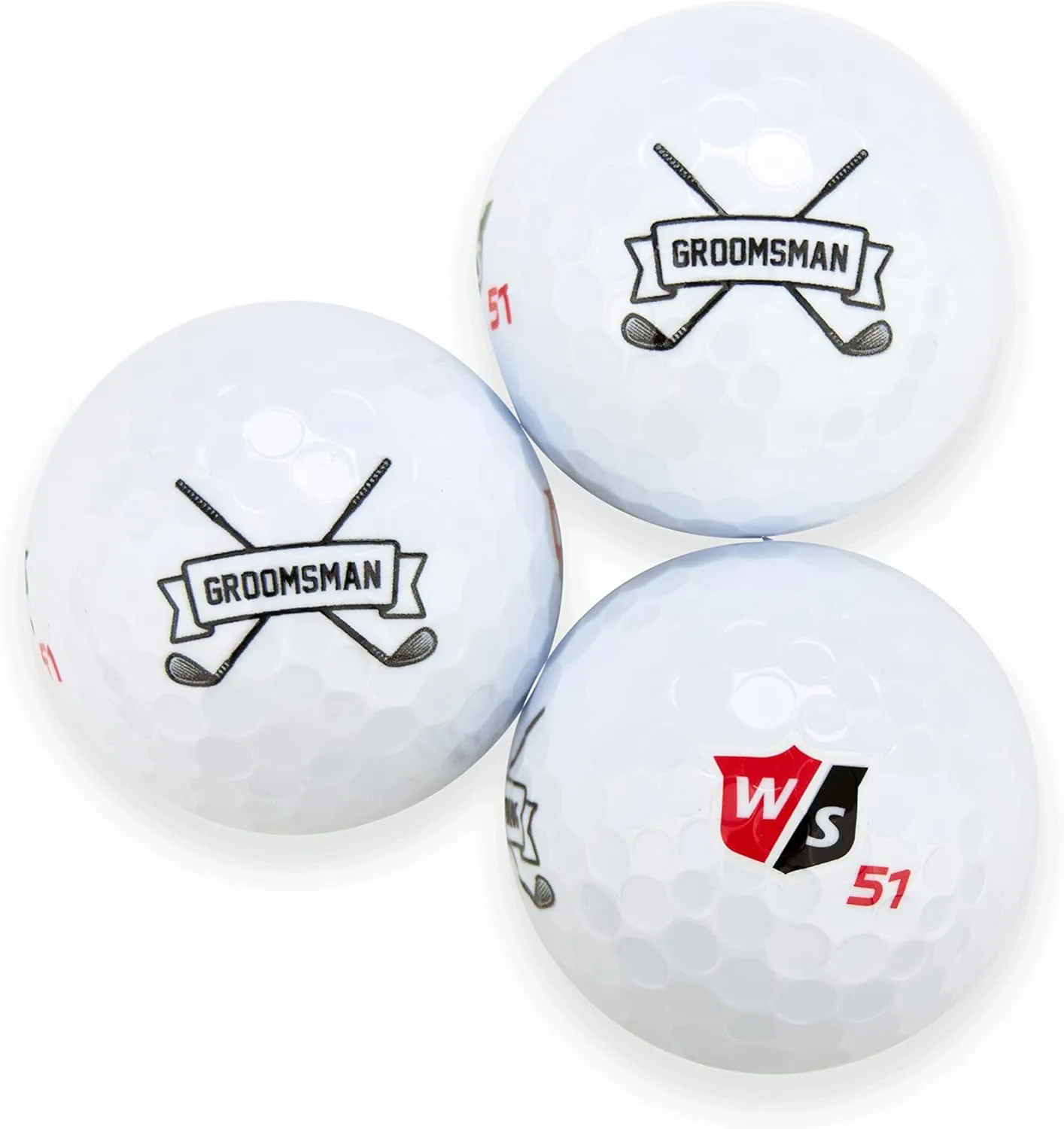 Personalized Groomsman Golf Balls, 1 Dozen, Wilson, Custom Designs for Groomsmen, Best Man, Ushers, Officiants