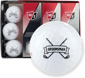 Personalized Groomsman Golf Balls, 1 Dozen, Wilson, Custom Designs for Groomsmen, Best Man, Ushers, Officiants