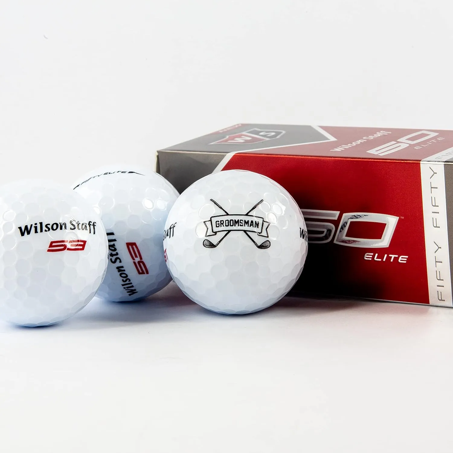 Personalized Groomsman Golf Balls, 1 Dozen, Wilson, Custom Designs for Groomsmen, Best Man, Ushers, Officiants