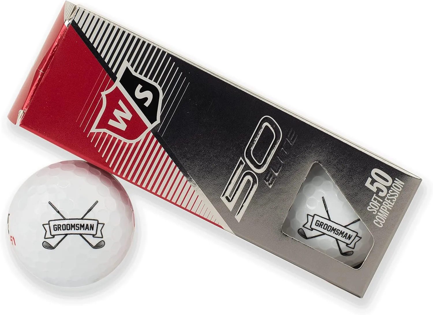 Personalized Groomsman Golf Balls, 1 Dozen, Wilson, Custom Designs for Groomsmen, Best Man, Ushers, Officiants