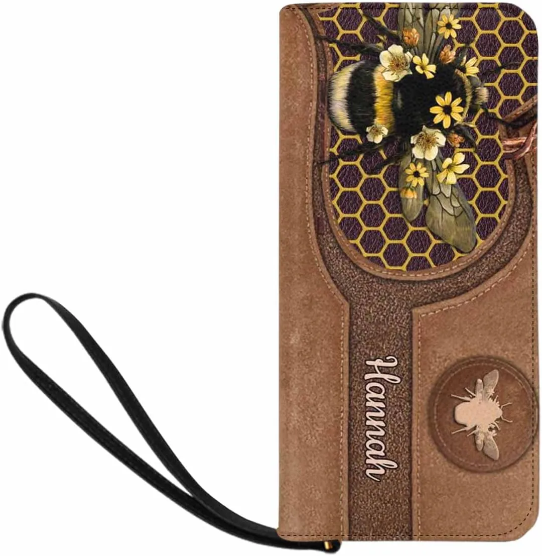 Personalized Name Handbags Clutch Purse, Happiness Is Being A Mom Grandma And A Great Grandma Women's Clutch Purse